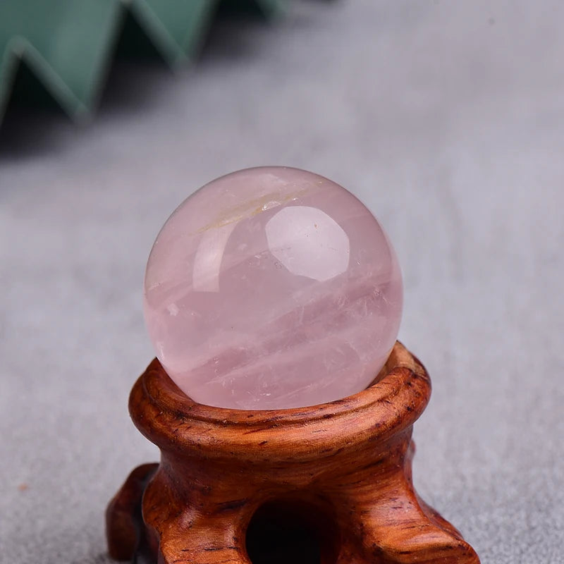 1PC Natural Dream Amethyst Ball Polished Globe Massaging Ball Reiki Healing Stone Home Decoration Exquisite Gifts Souvenirs Gift rose quartz