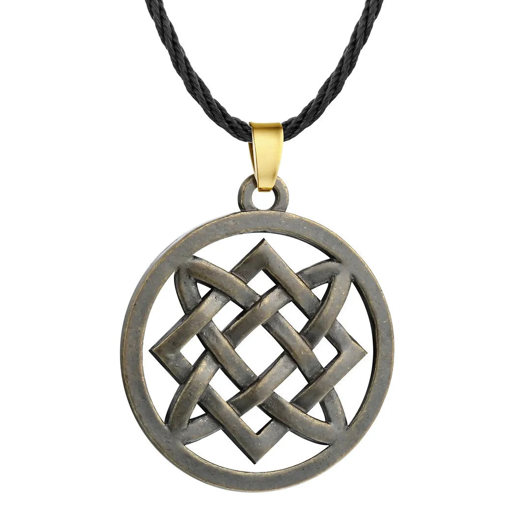 Slavic Kolovrat Wheel Amulet Pagan Pendant Necklace Viking Runes Star Of Russia Pentagram Talisman Vintage Jewelry Necklace