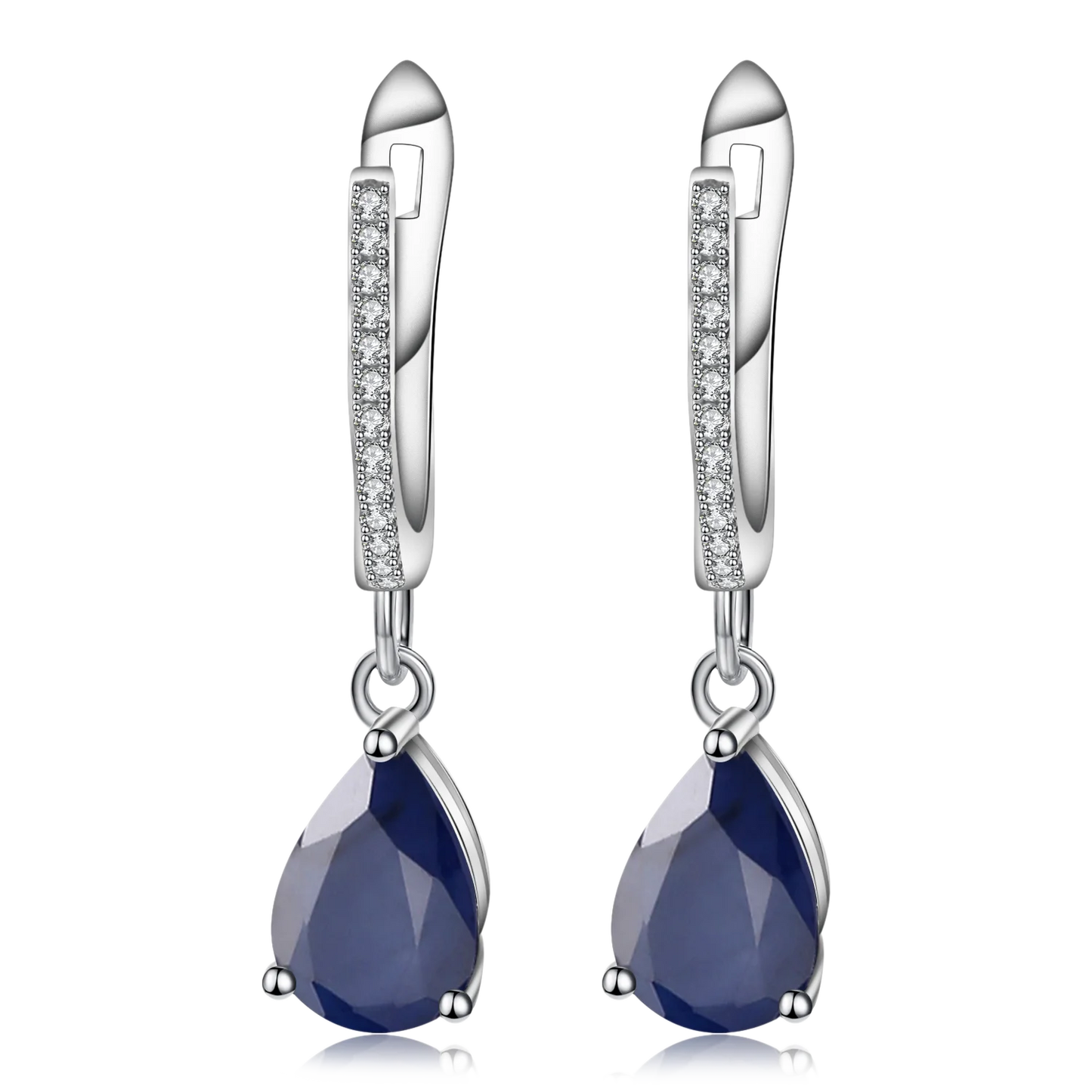 Gem's Ballet Natural Sky Blue Topaz Earrings Genuine 925 Sterling Silver Fine Jewelry 7x10mm Drop Earring For Women Fashion Sapphire 1 CHINA