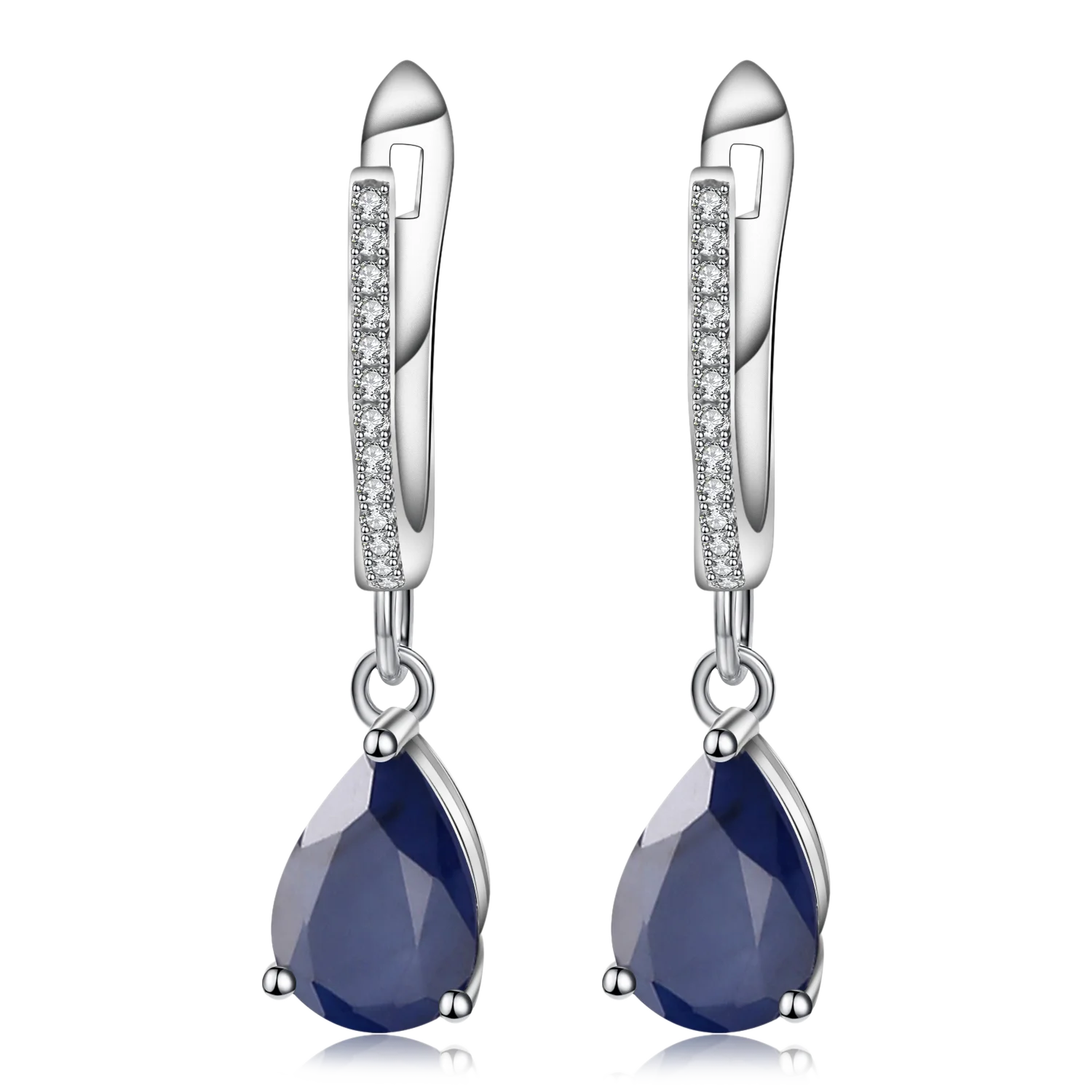 Gem's Ballet Natural Sky Blue Topaz Earrings Genuine 925 Sterling Silver Fine Jewelry 7x10mm Drop Earring For Women Fashion Sapphire 1 CHINA
