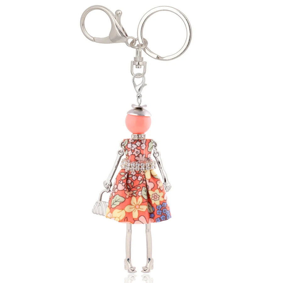 Women Keychain for Lady 2022 New Statement Charm Metal Key Chain Jewelry Cute Gift Female Bag Pendant Trendy Key Ring Wholesale KE 2030