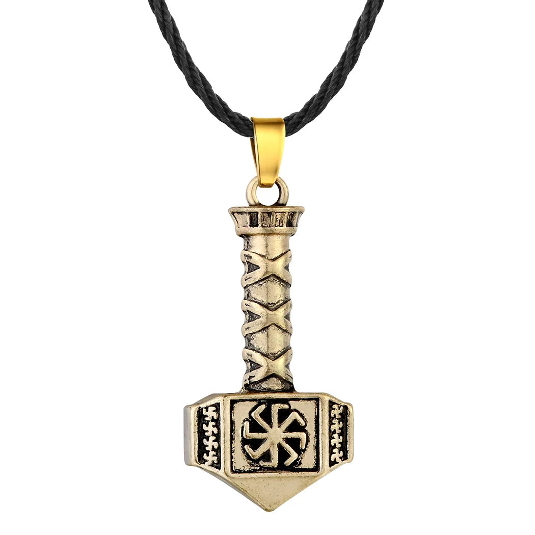 Slavic Kolovrat Wheel Amulet Pagan Pendant Necklace Viking Runes Star Of Russia Pentagram Talisman Vintage Jewelry Necklace