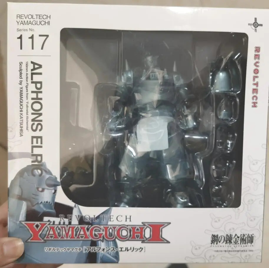 Anime Fullmetal Alchemist Edward Elric Alphonse REVOLTECH YAMAGUCHI Articulated Action Figure Model Toys 02 with box