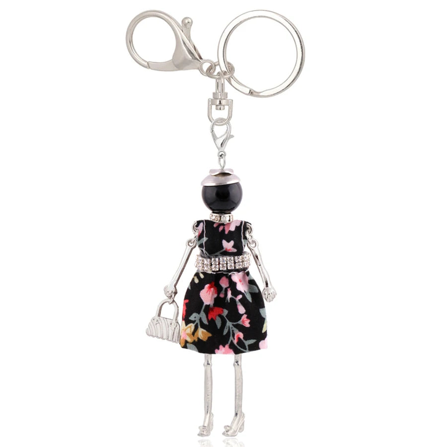 Women Keychain for Lady 2022 New Statement Charm Metal Key Chain Jewelry Cute Gift Female Bag Pendant Trendy Key Ring Wholesale KE 2043