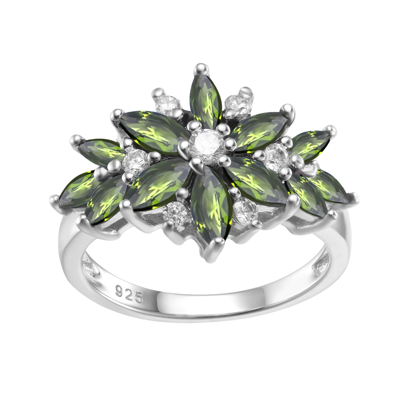 GEM'S BALLET Real 925 Sterling Silver Tourmaline Rings For Women Natural Gemstone Ring Romantic Gift Engagement Jewelry Chrome Diopside CHINA