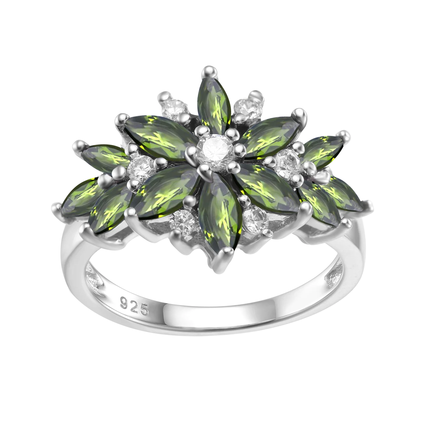 GEM'S BALLET Real 925 Sterling Silver Tourmaline Rings For Women Natural Gemstone Ring Romantic Gift Engagement Jewelry Chrome Diopside CHINA