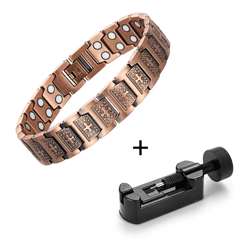 Welmag Pure Copper Bracelets For Man Magnetic Bracelet bracelet with tool