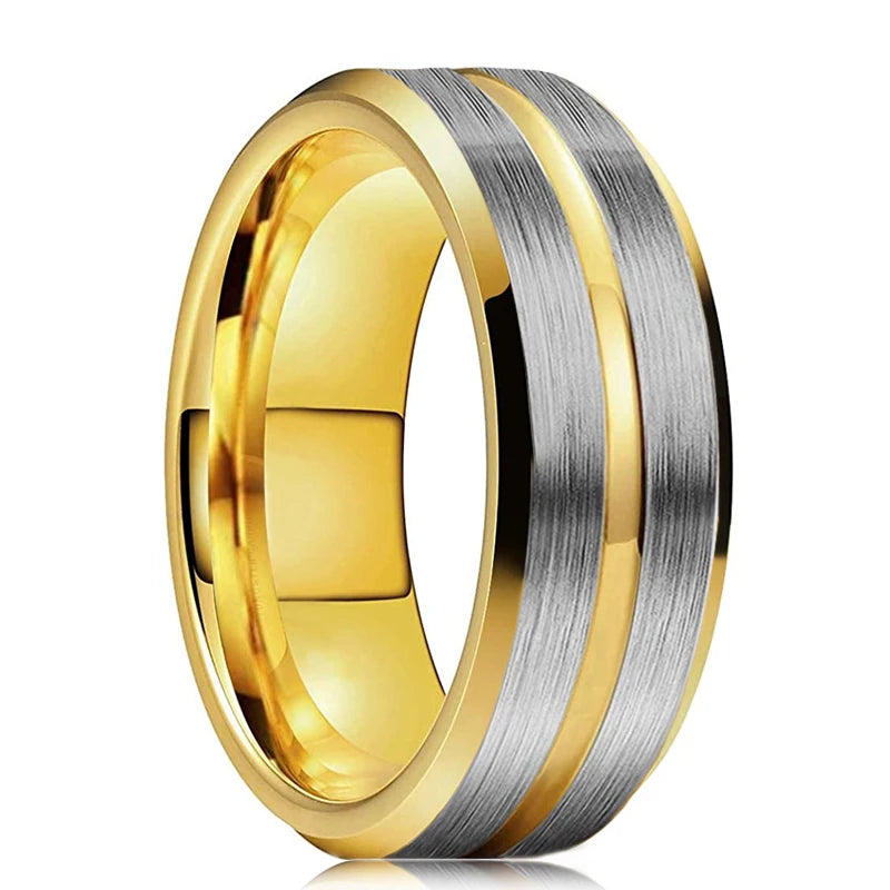 Fashion Black Tungsten Wedding Celtic Dragon Rings For Men Inlaid Green Zircon Punk Men Stainless Steel Green Carbon Fibre Ring