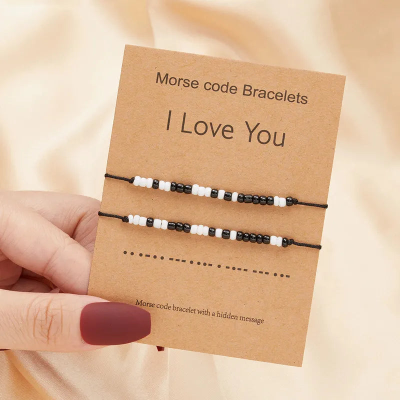 Family Friendship Couple Bracelet for Women Fashion Charm Adjustable Woven Rope Heart Butterfly Mom Sister Jewelry Lover Gifts