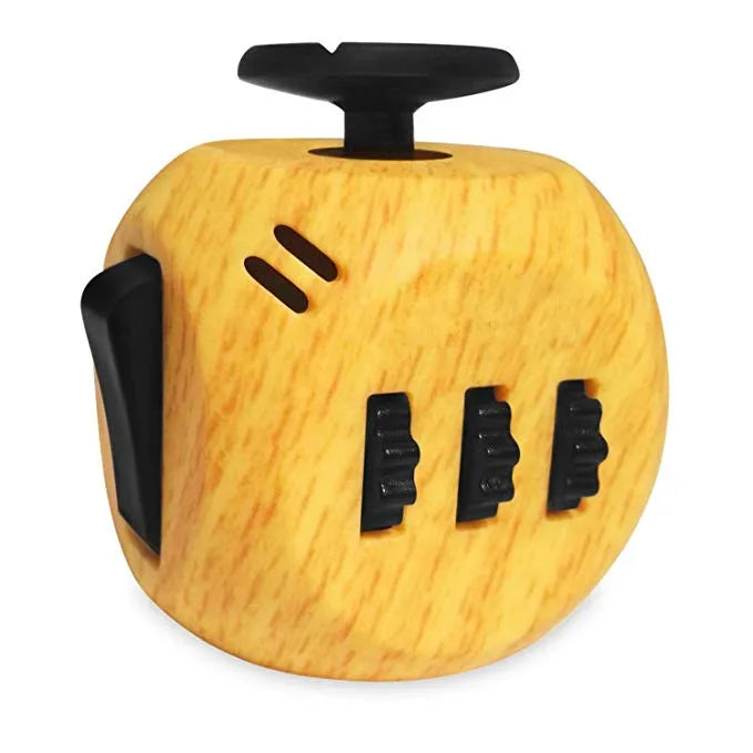 12 Sides Fidget Cube Toys Anti-Stress Antistress Sensory Toys For Children Kids Adults Autism ADHD OCD Anxiety Relief Focus 6 Wooden