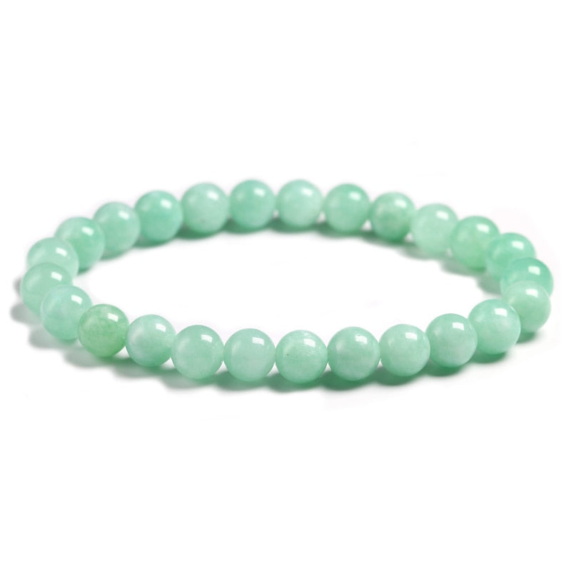 Fine AAA 100% Natural Burmese Green Jade Round Beads Bracelet Women Stone Jewelry Gemstone Gift Handmade Strand Bracelets Beads 8mm