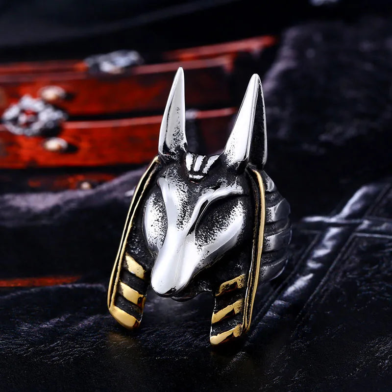 Beier  316L  Stainless Steel ring  The Kaen Chronicles new arrival  Anubis ring for men Fashion Jewelry  LLBR8-363R