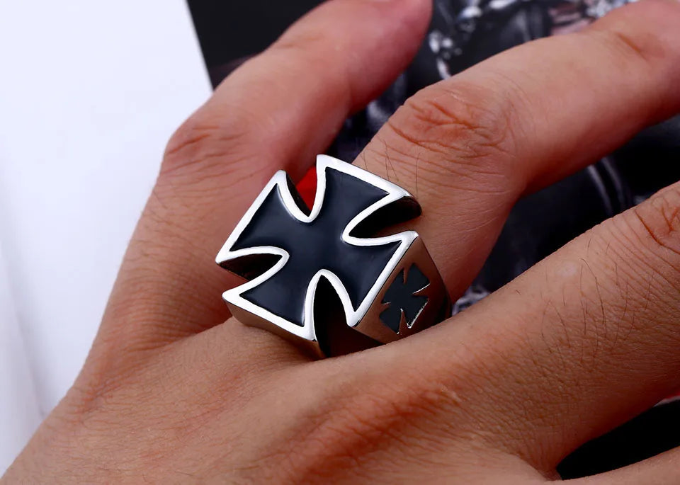 Beier new store 316L Stainless Steel ring top quality World War II Iron German Cross Man's  fashion Jewelry LLBR8-220R