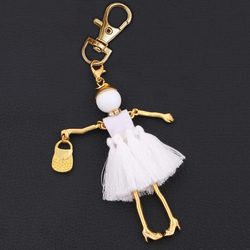 Fashion Keychain For Women Charm Key Chain Bag Pendant Holder Jewelry Handmade Girl Gift Jewelry 0002-11