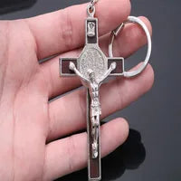 8mm fashion rosary ladies necklace high quality diy Jesus Christian cross necklace and pendant long chain jewelry jewelry