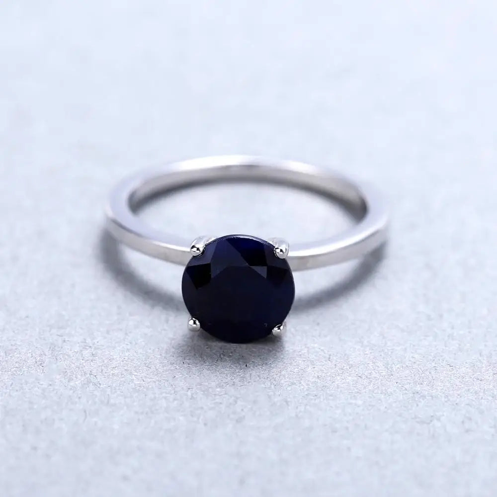 Gem's Ballet 2.57Ct Natural Blue Sapphire 585 14K 10K 18K Gold 925 Silver Gemstone Solitaire Engagement Ring For Women Jewelry