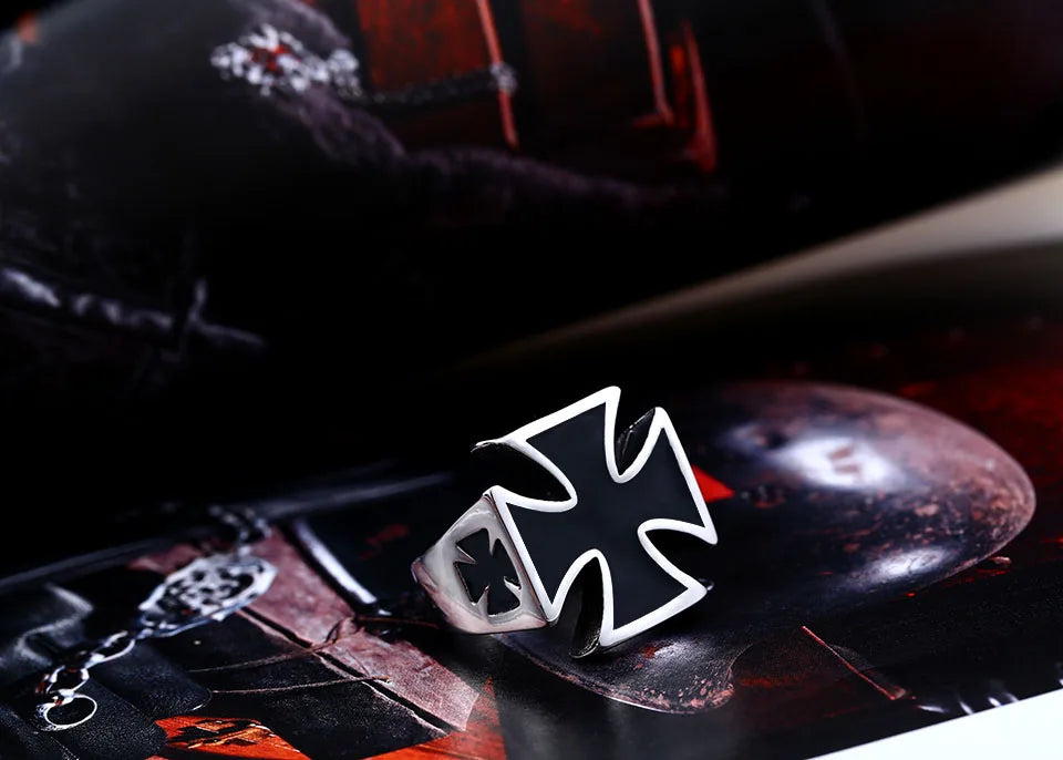 Beier new store 316L Stainless Steel ring top quality World War II Iron German Cross Man's  fashion Jewelry LLBR8-220R