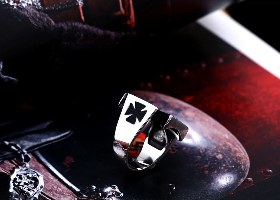 Beier new store 316L Stainless Steel ring top quality World War II Iron German Cross Man's  fashion Jewelry LLBR8-220R