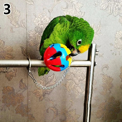 Cute Pet Bird Plastic Chew Ball Chain Cage Toy for Parrot Cockatiel Parakeet 3