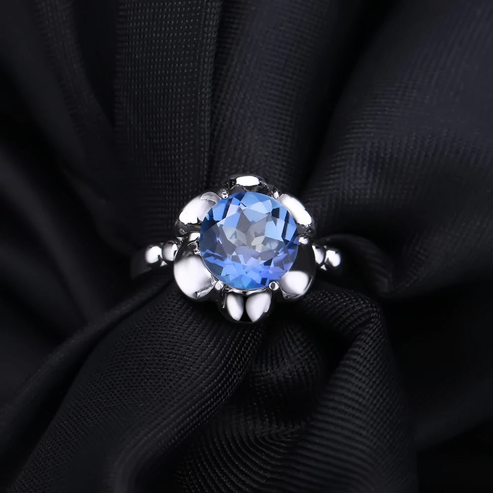 Gem's Ballet Mystic Topaz Iolite Blue Natural Gemstones Real 925 sterling silver Rings Women Gift Wedding Engagement jewelry