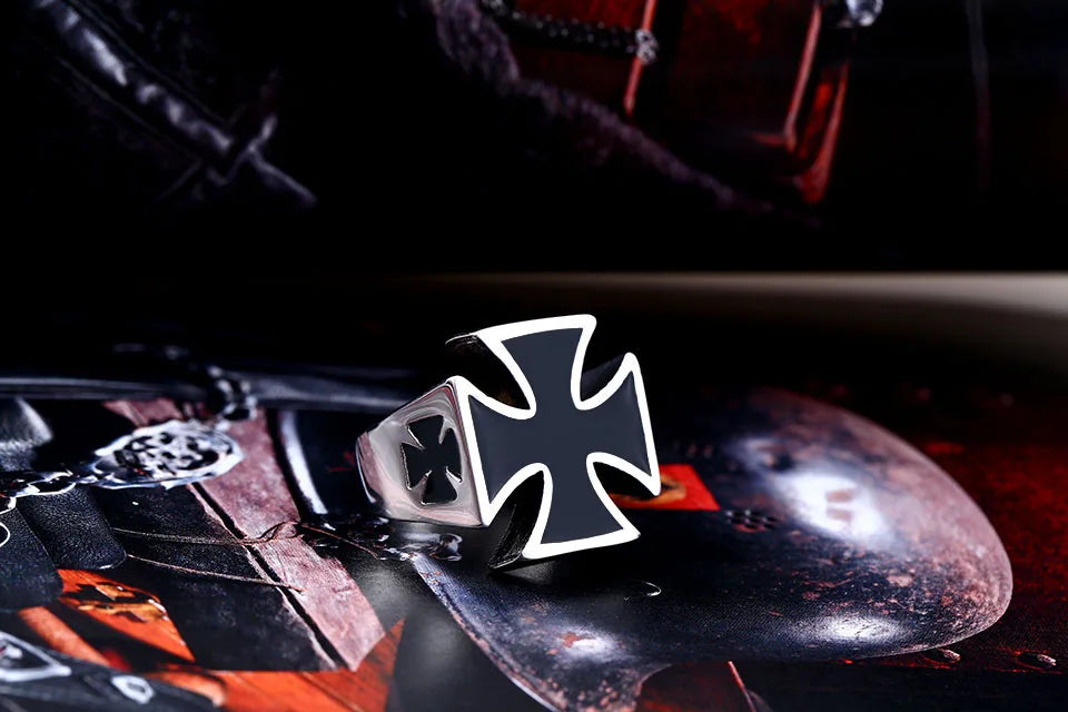 Beier new store 316L Stainless Steel ring top quality World War II Iron German Cross Man's  fashion Jewelry LLBR8-220R