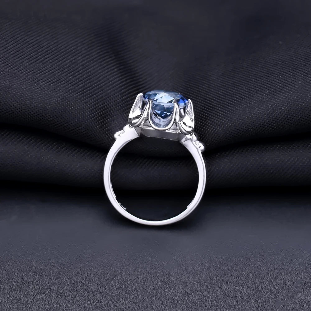 Gem's Ballet Mystic Topaz Iolite Blue Natural Gemstones Real 925 sterling silver Rings Women Gift Wedding Engagement jewelry