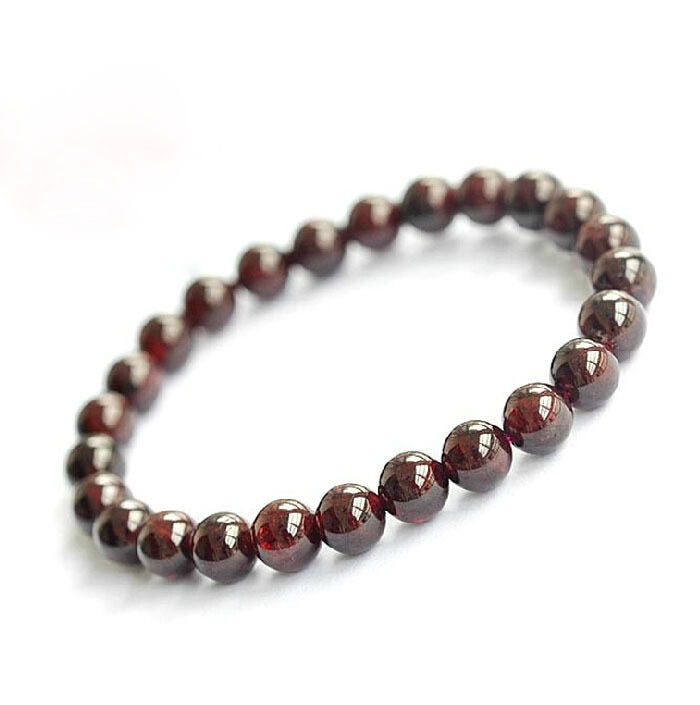 Natural Garnet Stone Femme Wine Red Beaded Bracelet Men Jewelry Women Bracelets Lucky Energy Jewelry Valentine's Day Gift