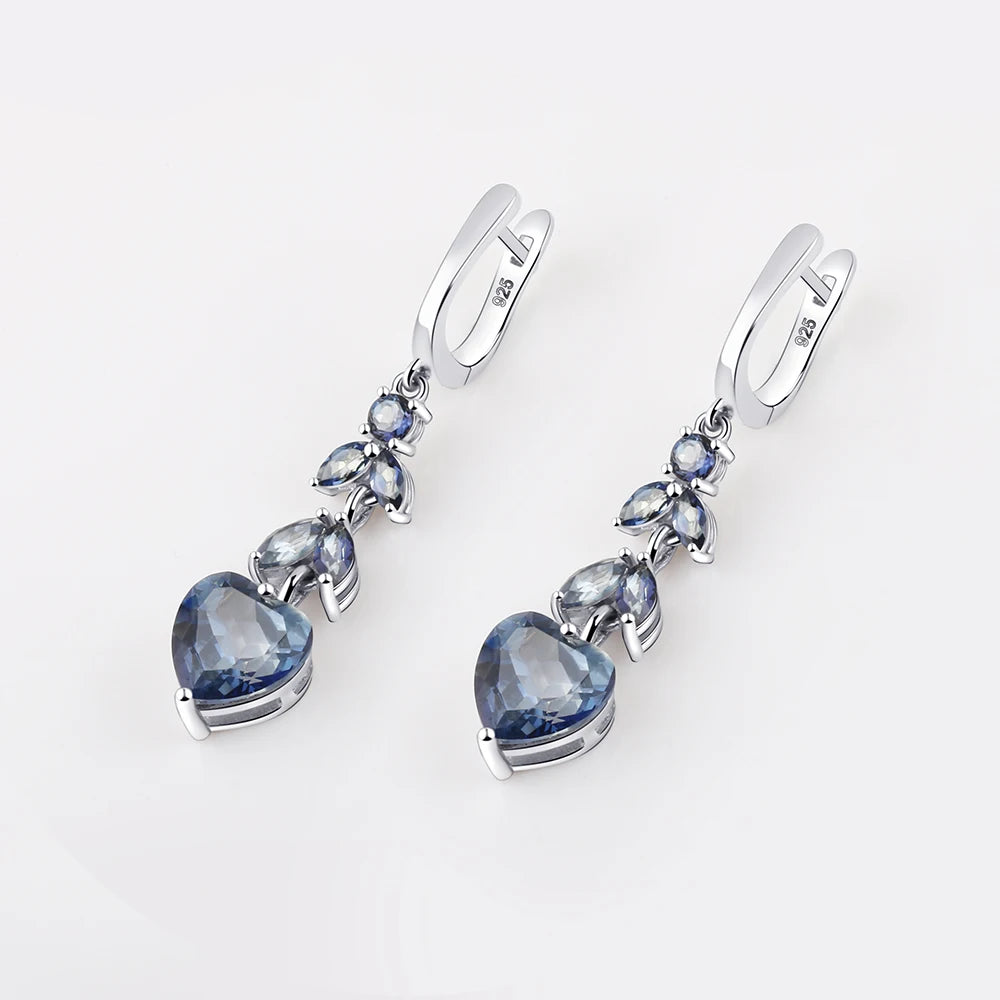 Gem's Ballet 7.88Ct Natural Iolite Blue Mystic Quartz Gemstone Drop Earrings 925 Sterling Silver Fine Jewelry For Women