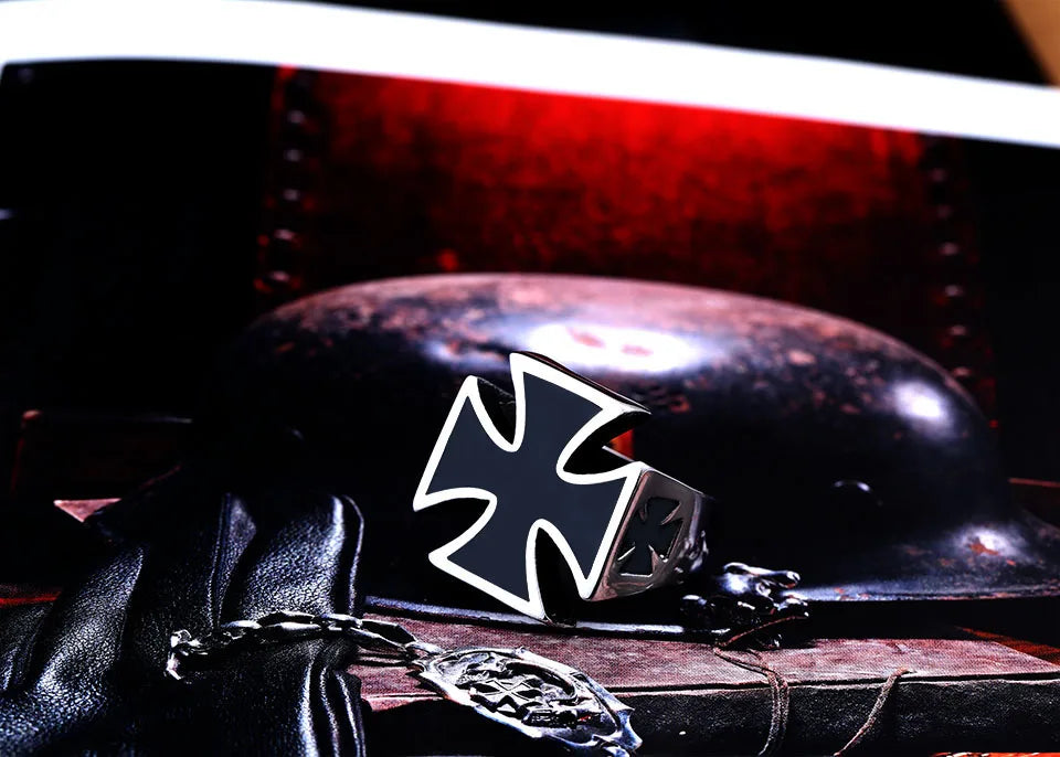 Beier new store 316L Stainless Steel ring top quality World War II Iron German Cross Man's  fashion Jewelry LLBR8-220R