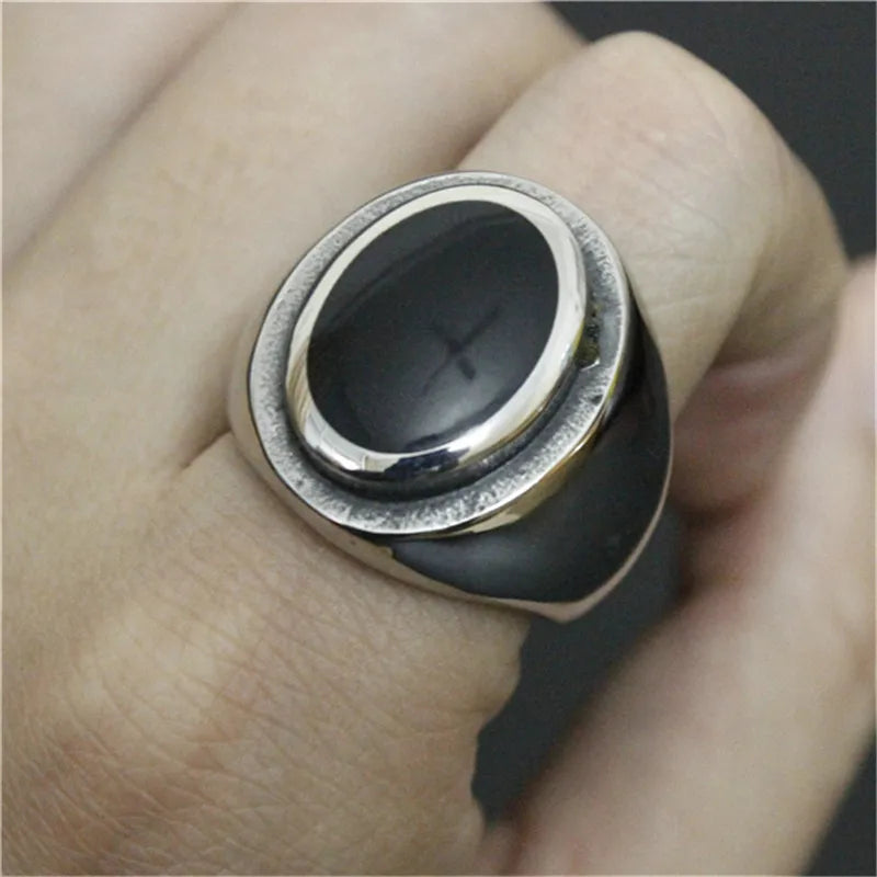 Man Ring 316L Stainless Steel Polishing Biker Style Ring