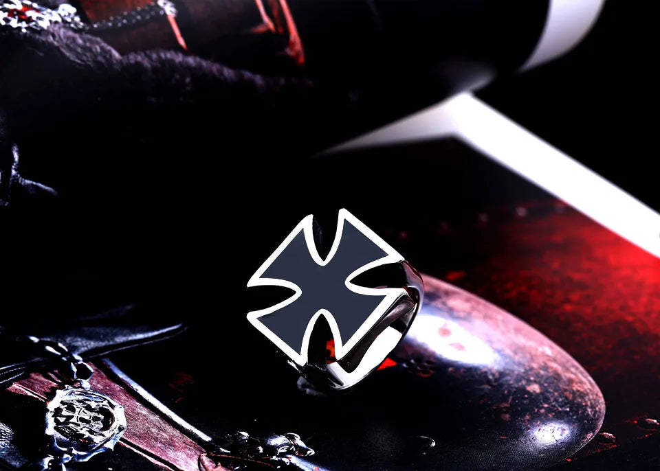 Beier new store 316L Stainless Steel ring top quality World War II Iron German Cross Man's  fashion Jewelry LLBR8-220R