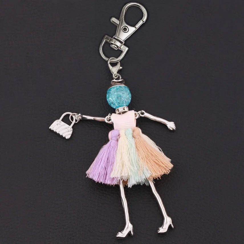 Fashion Keychain For Women Charm Key Chain Bag Pendant Holder Jewelry Handmade Girl Gift Jewelry 0002-10