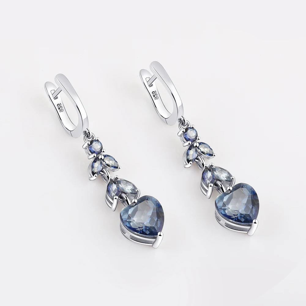 Gem's Ballet 7.88Ct Natural Iolite Blue Mystic Quartz Gemstone Drop Earrings 925 Sterling Silver Fine Jewelry For Women