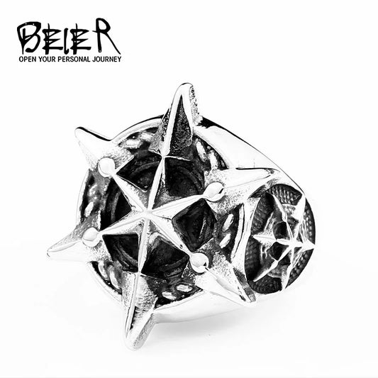 BEIER 316L Stainless Steel Classic Star of David Men Ring Unique  Hexagram Fashion Jewelry Gift  Dropshipping LLBR8-630R