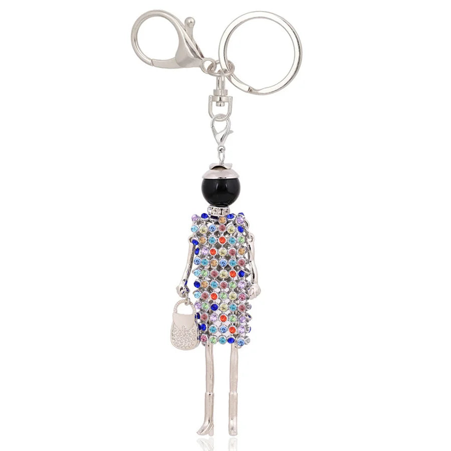 Women Keychain for Lady 2022 New Statement Charm Metal Key Chain Jewelry Cute Gift Female Bag Pendant Trendy Key Ring Wholesale KE 2048