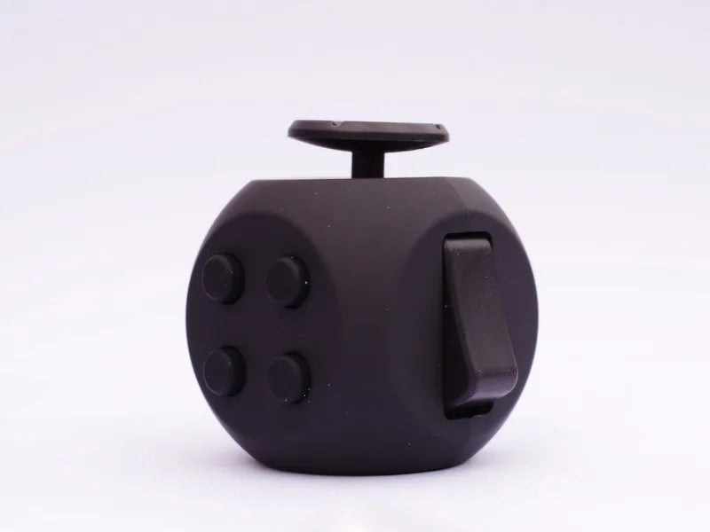 12 Sides Fidget Cube Toys Anti-Stress Antistress Sensory Toys For Children Kids Adults Autism ADHD OCD Anxiety Relief Focus 6 Black