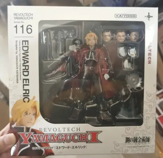 Anime Fullmetal Alchemist Edward Elric Alphonse REVOLTECH YAMAGUCHI Articulated Action Figure Model Toys 01 with box