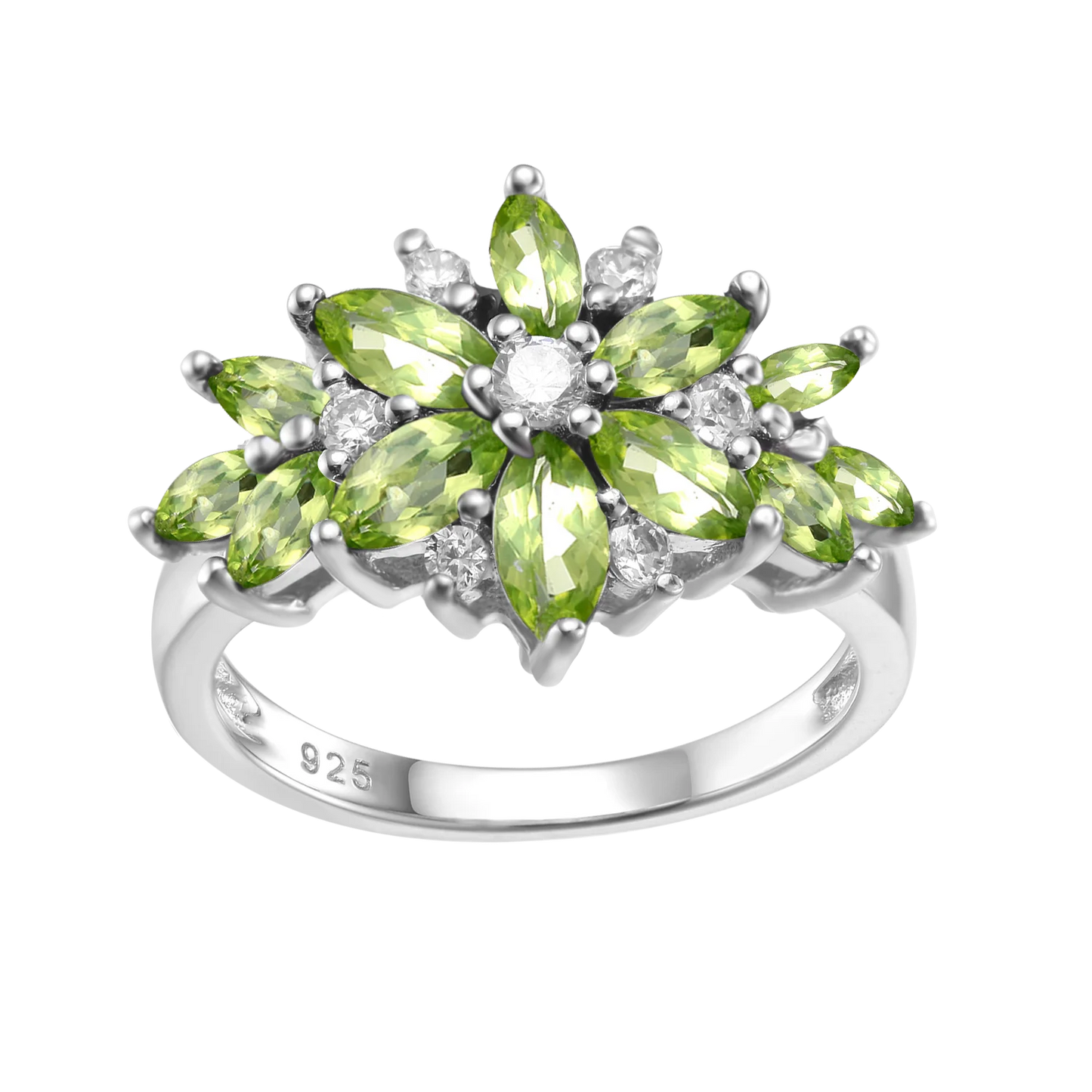 GEM'S BALLET Real 925 Sterling Silver Tourmaline Rings For Women Natural Gemstone Ring Romantic Gift Engagement Jewelry Peridot CHINA