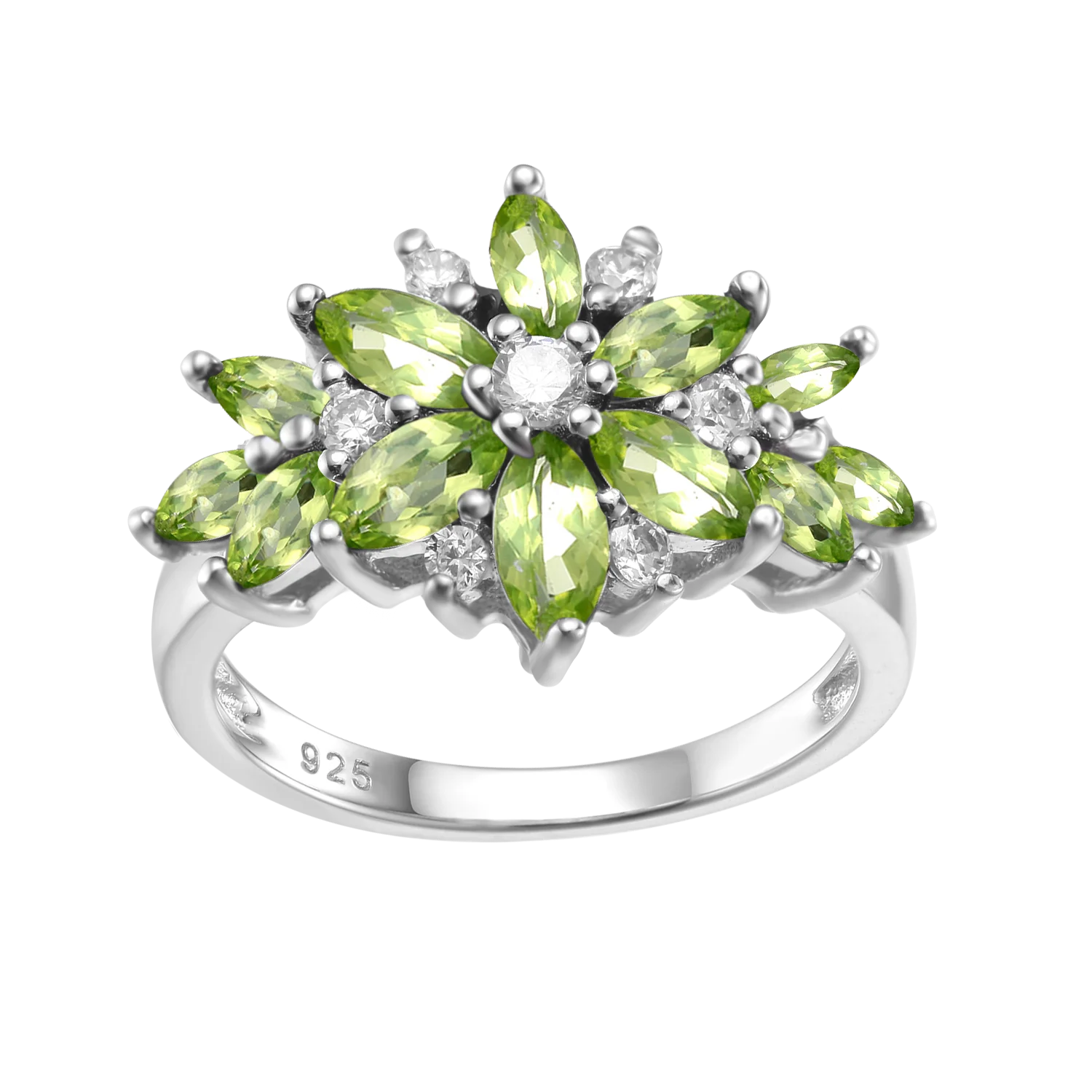 GEM'S BALLET Real 925 Sterling Silver Tourmaline Rings For Women Natural Gemstone Ring Romantic Gift Engagement Jewelry Peridot CHINA