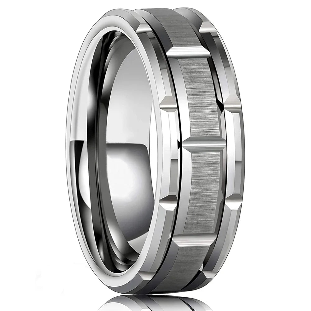 48 styles Fashion 8mm Celtic Dragon Stainless Steel Ring For Men Women Inlay carbon fibre Wedding Band Jewelry Anniversary Gifts