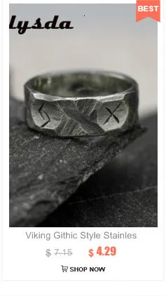 Onlysda Viking Gothic Stainless Steel Geometry Ring Men Wedding Rings Womens Band  Jewelry Gift