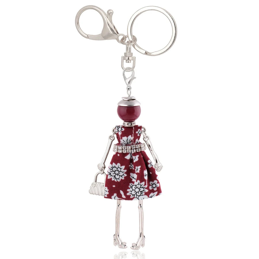 Women Keychain for Lady 2022 New Statement Charm Metal Key Chain Jewelry Cute Gift Female Bag Pendant Trendy Key Ring Wholesale KE 2042