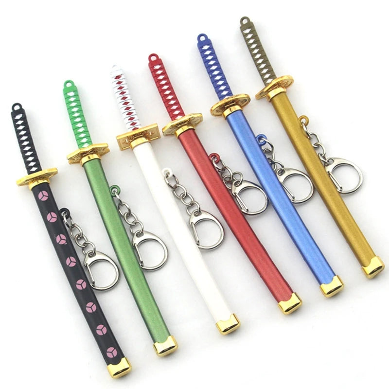 Anime Keychain Sword Metal Key Ring Scabbard Keyring Katana Buckle Key Chain Unisex Jewelry Gifts