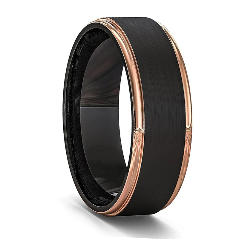 Fashion Black Tungsten Wedding Celtic Dragon Rings For Men Inlaid Green Zircon Punk Men Stainless Steel Green Carbon Fibre Ring