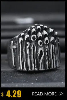 Onlysda Viking Gothic Stainless Steel Geometry Ring Men Wedding Rings Womens Band  Jewelry Gift