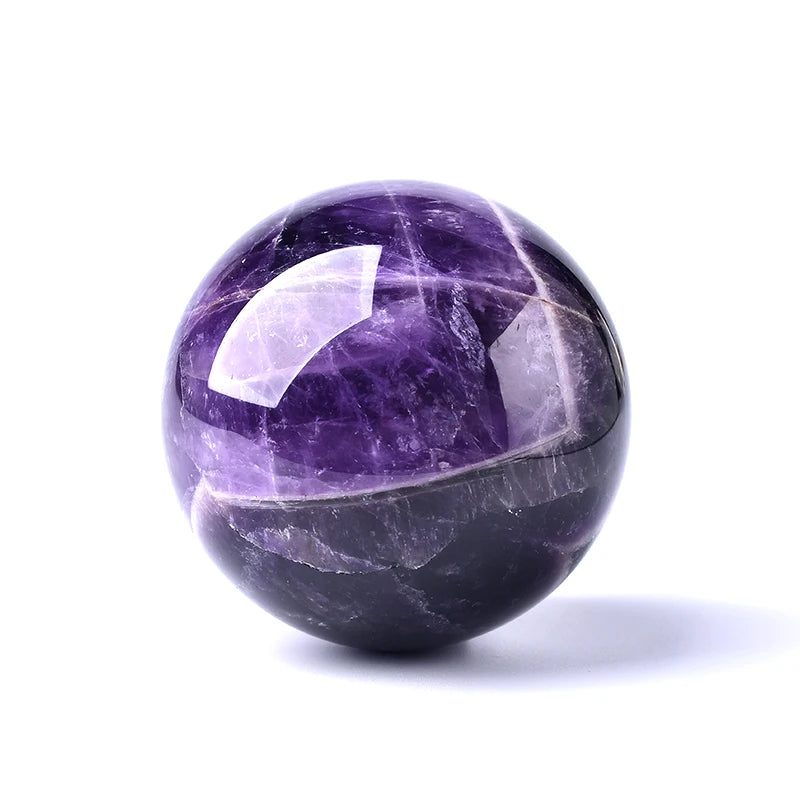 1PC Natural Dream Amethyst Ball Polished Globe Massaging Ball Reiki Healing Stone Home Decoration Exquisite Gifts Souvenirs Gift amethyst