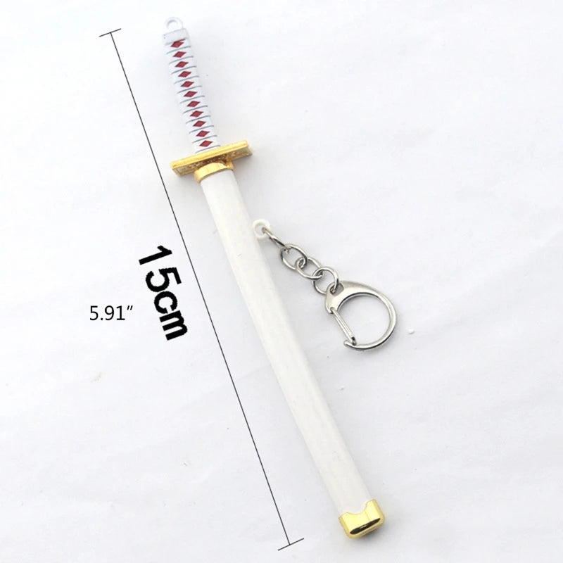 Anime Keychain Sword Metal Key Ring Scabbard Keyring Katana Buckle Key Chain Unisex Jewelry Gifts