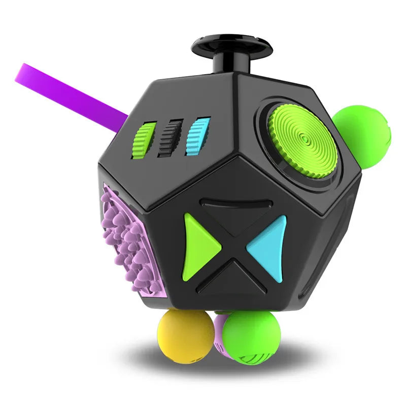 12 Sides Fidget Cube Toys Anti-Stress Antistress Sensory Toys For Children Kids Adults Autism ADHD OCD Anxiety Relief Focus B2