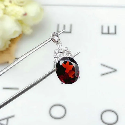 Ruby Diamond Pendant Real 925 Sterling Silver Charm Party Wedding Pendants Necklace for Women Jewelry Anillos Mujer