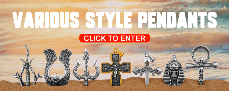 Vikings Odin Rune Necklace Various Men's Nordic Vegvisir Valknut Amulet Pendant Stainless Steel Punk Fashion Jewelry Wholesale
